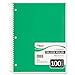 Mead Spiral Notebook, College Ruled, 1 Subject, 100 Sheets, Assorted Colors (06622)