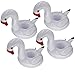 Miraclekoo Inflatable Pool Party Drink Holder Inflatable Cup Coasters ,White Swan (Set of 4)