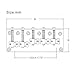 ammoon 5-saddle Bridge Set for 5 String Electric Bass Guitar Part Replacement