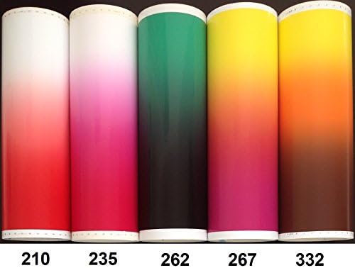 5 Rolls Pack 15" X 120" Rainbow Vinyl (Graduated Vinyl)