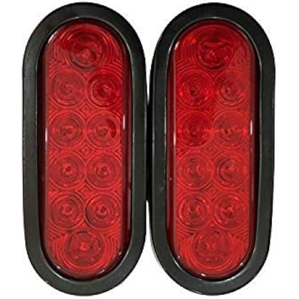 80684 6" Submersible Oval LED Stop/Turn Trailer Tail Light, 2 Pack eBay
