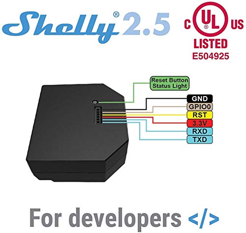 Shelly 2.5 Double Relay Switch and Roller Shutter WiFi Open Source Wireless Home Automation Dual Power Metering iOS… - Image 2