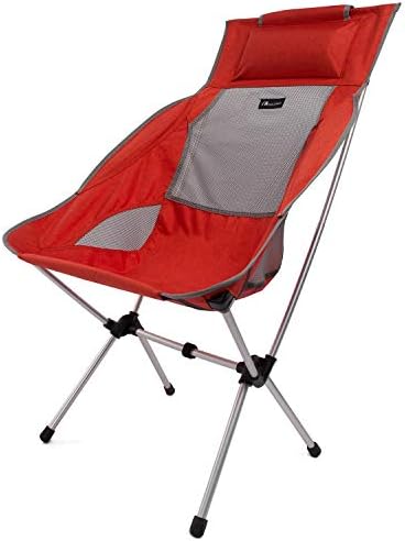 MOON LENCE Compact Camping Chair High Back Ultralight Portable Folding Backpacking Chair Summer Camping-Super Breathable
