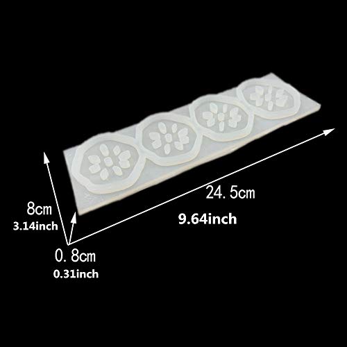 Lotus Root Flake Silicone Mold, Fondant Cake Mold, Chocolate Candy Mold,Soap Mold,Candle Molds, Crafting Jewelry Polymer Clay Mould - Thumbnail 3