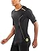 Skins Men's DNAmic Compression Short Sleeve Top, Black, Small