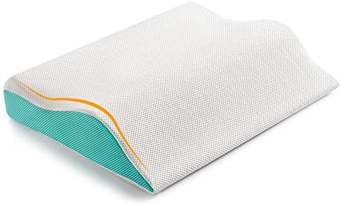 Jiaao Contour Memory Foam Pillow Orthopedic Pillows for Neck Pain Ergonomic Pillow for Back Sleepers Side Sleepers and Stomach Sleepers with Removable Cover