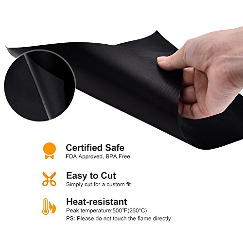 Gas Stove Burner Covers Liners Stove Top Covers for Gas Burners - 0.2 mm Gas Stove Range Pilot Protector Double Thickness, Reusable, Non-Stick, Easy to Clean Oven Liners 10.6” x 10.6”(8Pack) - Thumbnail 2