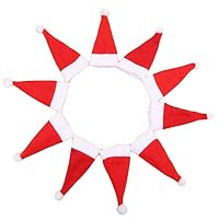 10Pcs Christmas Mini Lollipop Lollypop Santa Claus Hats Cap Wrap Xmas Party (10)