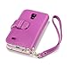 Samsung i9190 Galaxy S4 Mini Premium Faux Leather Wallet Case (Pink with Floral Interior)