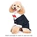 Alfie Pet - Oscar Formal Tuxedo with Black Tie and Red Bow Tie - Color: Black, Size: Medium