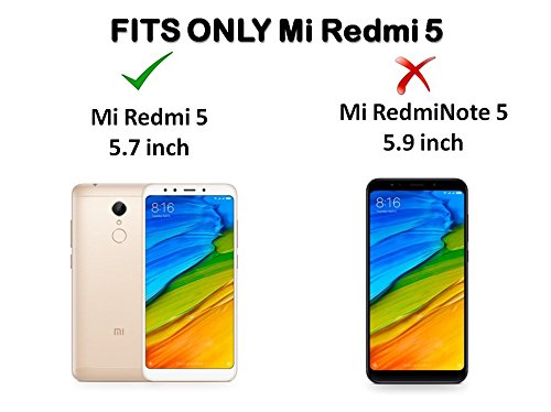 Bracevor Leather Flip Cover Case for Xiaomi Redmi 5 (Executive Brown)