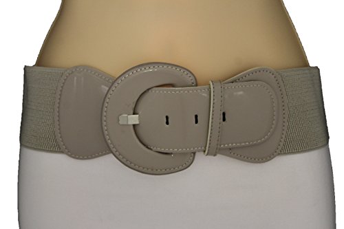 TFJ Women Belt Hip Elastic High Waist Band Plus Size M L Xl Light Beige