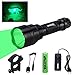 VASTFIRE 150 yard Green Flashlight Hog Pig Varmint Predator Boar Night Hunting Light with Remote Pressure Switch last Long 6 hours