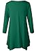 LARACE Plus Size Tops for Women Tunic Asymmetrical Dress Shirts 3/4 Sleeve V Neck Flowy Ladies Clothes for Leggings(Deep Green M)