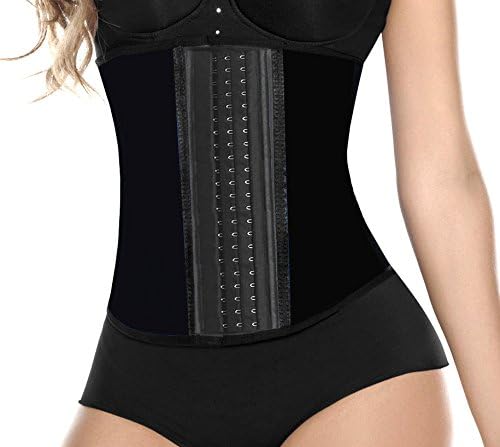 Fierce Honey Women's Neoprene Shapewear Waist and Abdominal Girdle, Black, Large