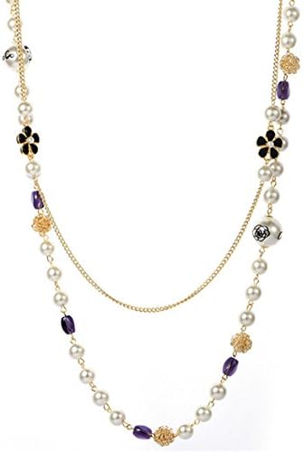 MosierBizne Multilayer Pearl Sweater Chain