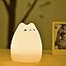 S&G night light Cute Smile Cat Silicon LED Desk Lamp with 7 Changing Color for Baby Bedroom Office- Warm White