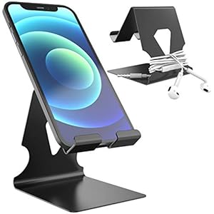 ELV Direct Tabletop Universal Mobile Phone Stand Holder Mount with Inbuilt Cable Organiser for Phones and Tablet Upto 17…