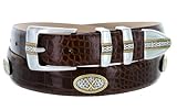 Towne - Men's Italian Leather Designer Dress Golf Belt with Golf Conchos