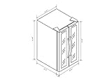 AKDY&reg; 32 Bottle Dual Zone Thermoelectric Freestanding Wine Cooler Cellar Chiller Double Door Refrigerator Fridge Quiet Operation