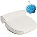 Gorilla Grip Comfort Slip Resistant Large Thick Soft Quick Drying Relaxing Spa Bath Pillow, 4 Inch Thick Washable, Cushion Support Head, Neck and Shoulder in Tub, Bathtub Accessory, 2 Panel, White