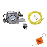 HURI Carburetor With Fuel Line Primer Bulb Fuel Filter For Husqvarna 340 345 346 350 351 353 ChainSaw 503 28 3208