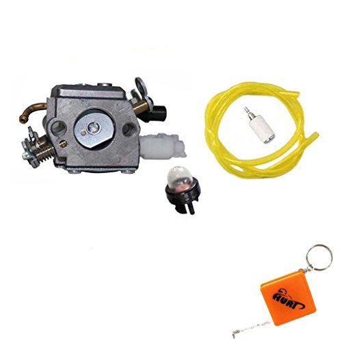 HURI Carburetor With Fuel Line Primer Bulb Fuel Filter For Husqvarna 340 345 346 350 351 353 ChainSaw 503 28 3208