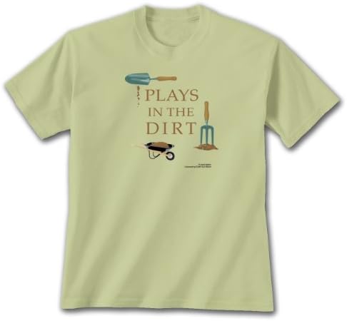 Earth Sun Moon Plays in The Dirt - Unisex Stonewashed Green T-Shirt