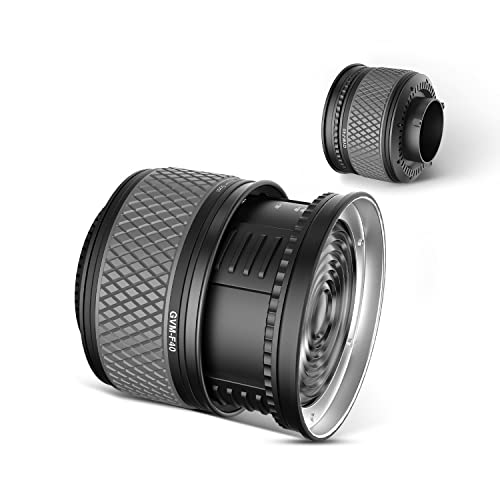 GVM F40 Fresnel Lens with Bowens Mount, COB Video Light Lens, Continuous Output Lighting for Photography Shooting, Lighting Shaping Tool for Video Recording