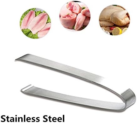 QTHY Made in Fish Bone Tweezers Pliers clip - Non-Slip Precision Grip - Salmon Bass Catfish Stainless Steel Handmade Craftsmanship