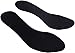 Wool Flat Shoe Insert for Sandals & Sockless Shoes, Comfortable Shoe Insoles with Sweat-Absorbent Natural Fiber & Non-Slip Silicone Grip, Narrow-Cut Shoe Inserts for Women, Black, Size 39 - SoxsolS