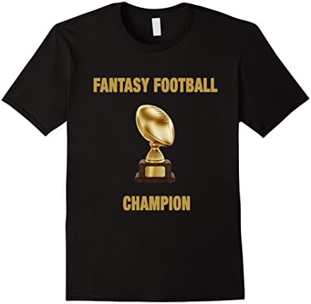 Mens Fantasy Football Champion FF Tee Shirt XL Black