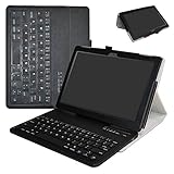 Lenovo Tab 4-10 Inch Bluetooth Keyboard Case,Mama Mouth Slim Stand PU Leather Cover With Romovable Bluetooth Keyboard For 10.1