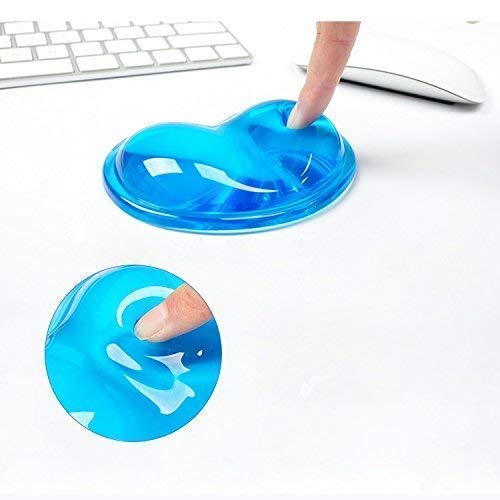 LetGoShop Silicone Gel Wrist Rest Cushion Heart-shaped Translucence Ergonomic Mouse Pad Cool Hand Pillow Effectively Reduce Wrist Fatigue and pain(Purple)