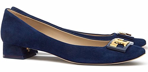 Tory burch gigi suede pump shoes suede leather (8, roya…