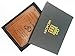 FYSSHUO Brown Leather Slim RFID Love Theme Wallet for Husbands & Men - Engraved, 4 Sections, 2 Pockets