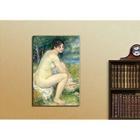 Nude Woman in a Landscape by Pierre-Auguste Renoir - Canvas Print Wall Art Famous Painting Reproduction - 12" x 18"