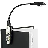 Book Light -Best Clip On Lights for Reading in Bed. Limited Edition Water Lilly Print