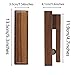 Wood Towel Hooks -Set of 2 Self Adhesive Vintage Towel Holder Wooden Wall Mounted Towel Racks for Bathroom and Kitchen Home Decor- Quick Drying, Firmly Holds Towel(Walnut)
