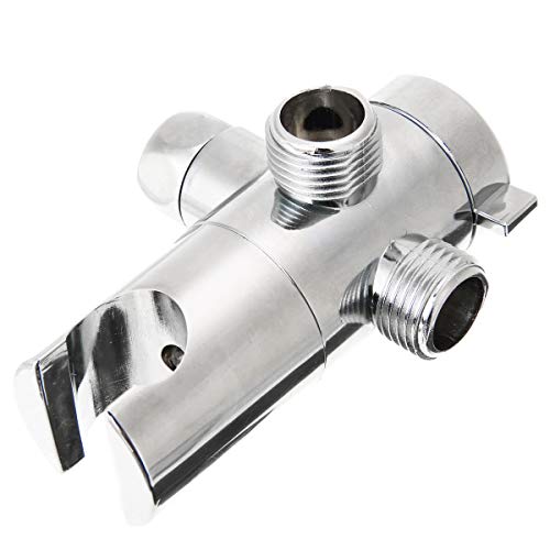Mayitr 3 Way Shower Head Diverter Valve ABS Bathroom Sprayer Arm Wall Mount Fix Bracket for Bathroom Accessories