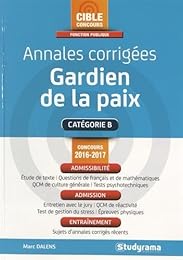Annales corrigées Gardien de la paix