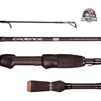 Cadence Spinning Rod,CR5-30 Ton Carbon Casting and Ultralight Fishing Rod,Fuji Reel Seat,Durable Stainless Steel Heat Dissipation Ring Line Guides with SiC Inserts,Strongest and Sensitive Action Rods