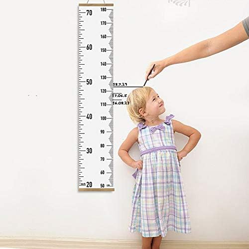 Aseem Canvas Removable Baby Height Growth Chart Handing Ruler Wall Decor for Kids (Black and White)