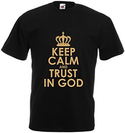 lepni.me Men's T-Shirt Trust in God,Jesus Christ Loves You,Christian Clothing