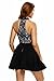 ZKESS Women's Sleeveless Lace Party Club Skater Dress Medium Size Black