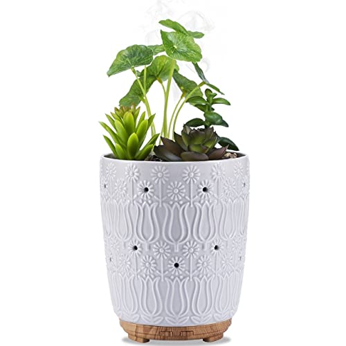 Essential Oil Diffuser, Artificial Succulent Plants Diffusers for Essential Oils with Timer& 7