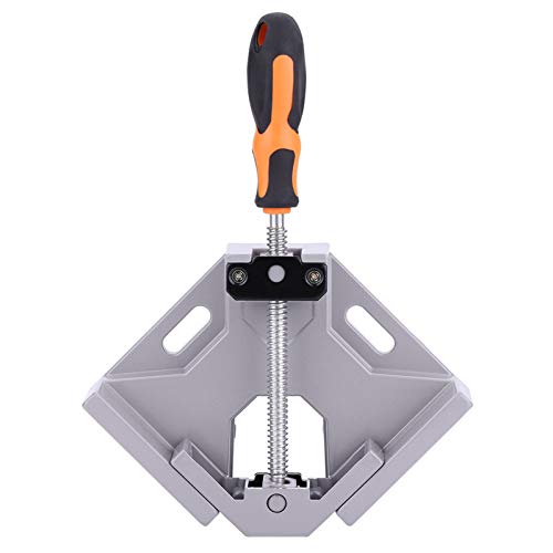 Corner Clamps for Woodwork 90 Right Angle Clamp,Woodworking Photo Frame Vise Holder Aluminum Alloy Angle Right Clamp Adjustable Swing Bench Tool Gear Clamp with TPR Anti-Slip Handle,Jaw's Opening 70mm