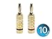 Monoprice 24k Gold Plated Speaker Banana Plugs, Closed Screw Type (10 Pairs) primary