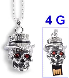 Bolígrafo memoria USB 2.0 pendrive de calavera con correa ...