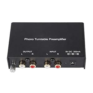 Draagbare Phono-voorversterker Lichtgewicht RCA-voorversterkeruitgang Tweekanaals Phono-voorversterker voor mixer, audio…